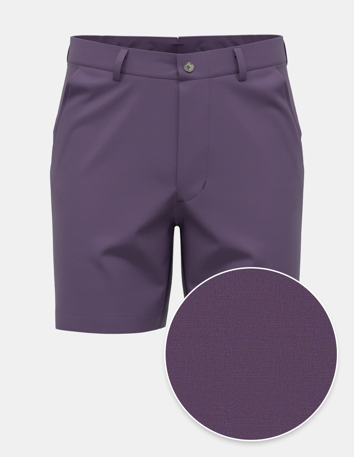 European Fine Poplin Stretch Short - Dusty Purple