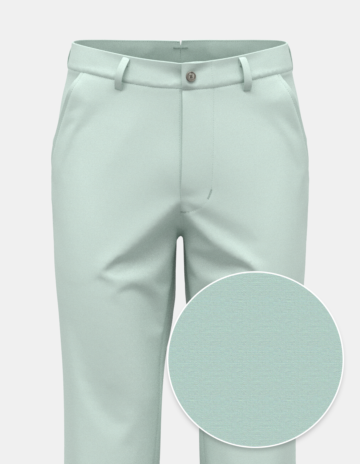 European Fine Poplin Stretch Chino - Mint Green