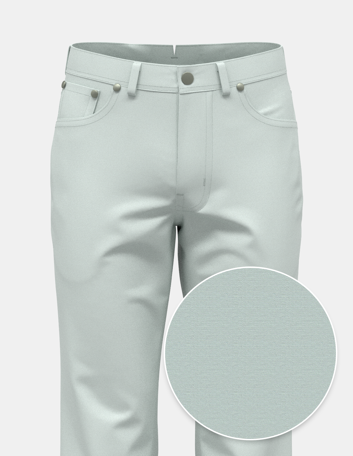 European Fine Poplin Stretch Five Pocket - Pearl Grey