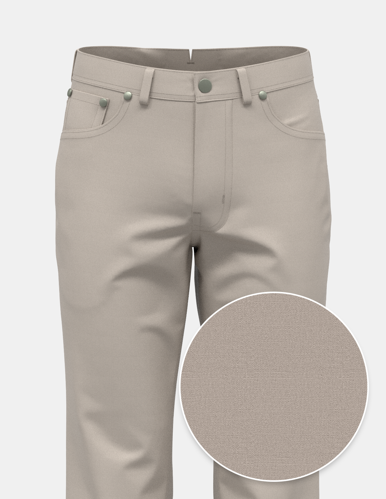 European Fine Poplin Five Pocket - Sand
