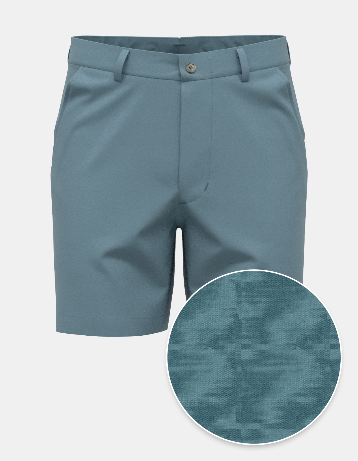 European Fine Poplin Stretch Short - Teal