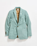 Wool Peak Lapel One Button Blazer