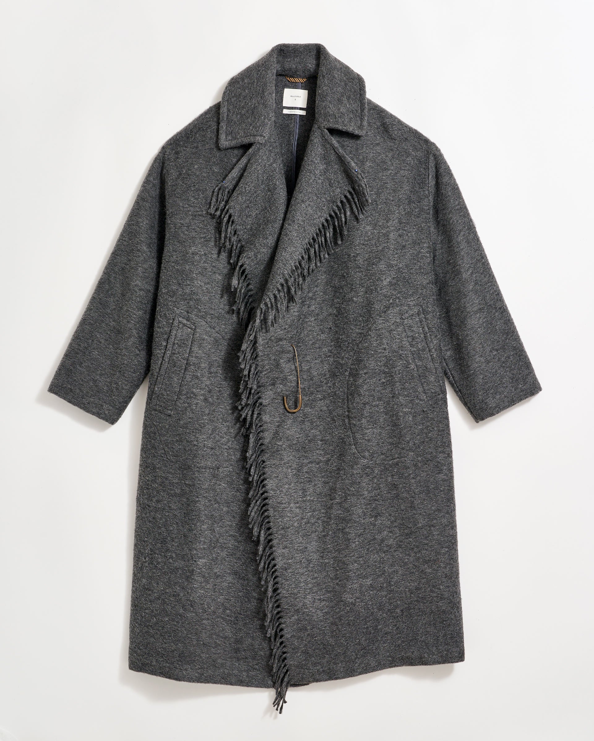 Long Blanket Fringe Coat