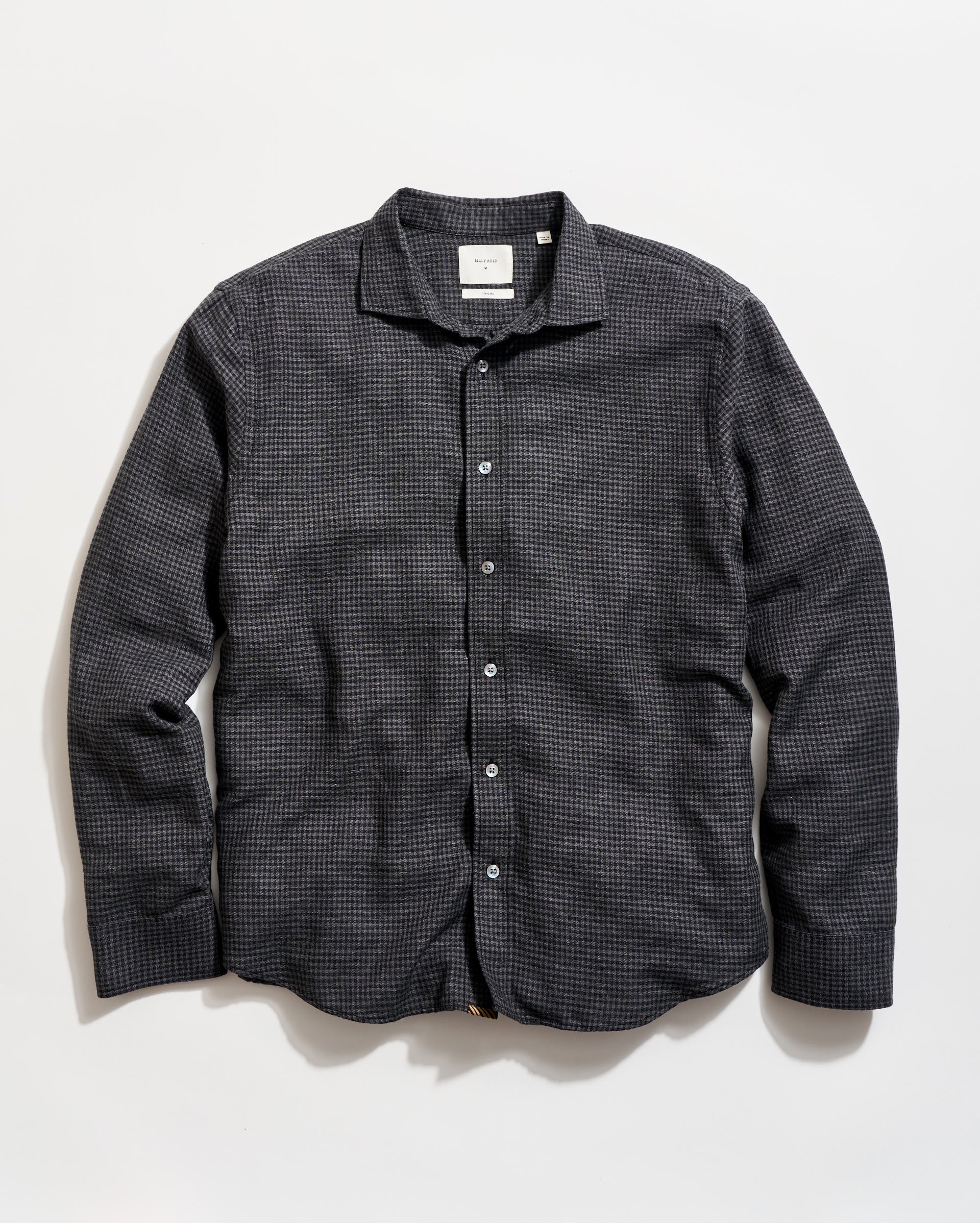 Melange Micro Grid Plaid Cedar Shirt