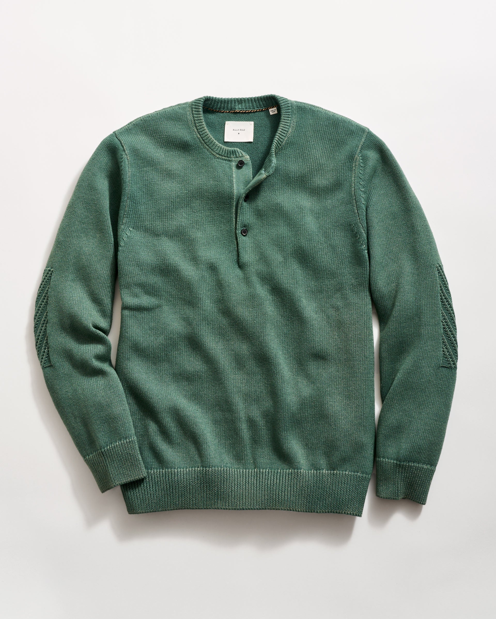 Garment-Dyed Henley Sweater