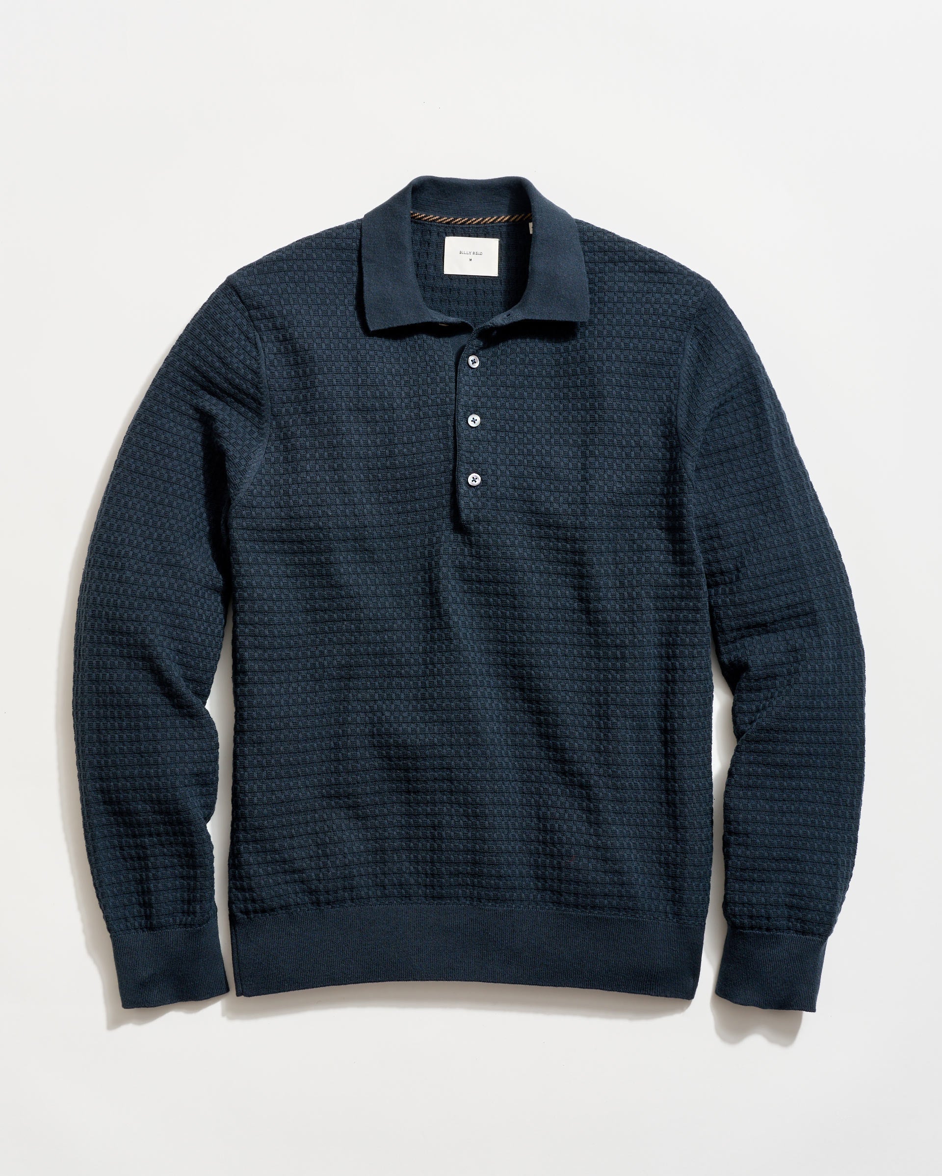 Long Sleeve Grid Links Sweater Polo