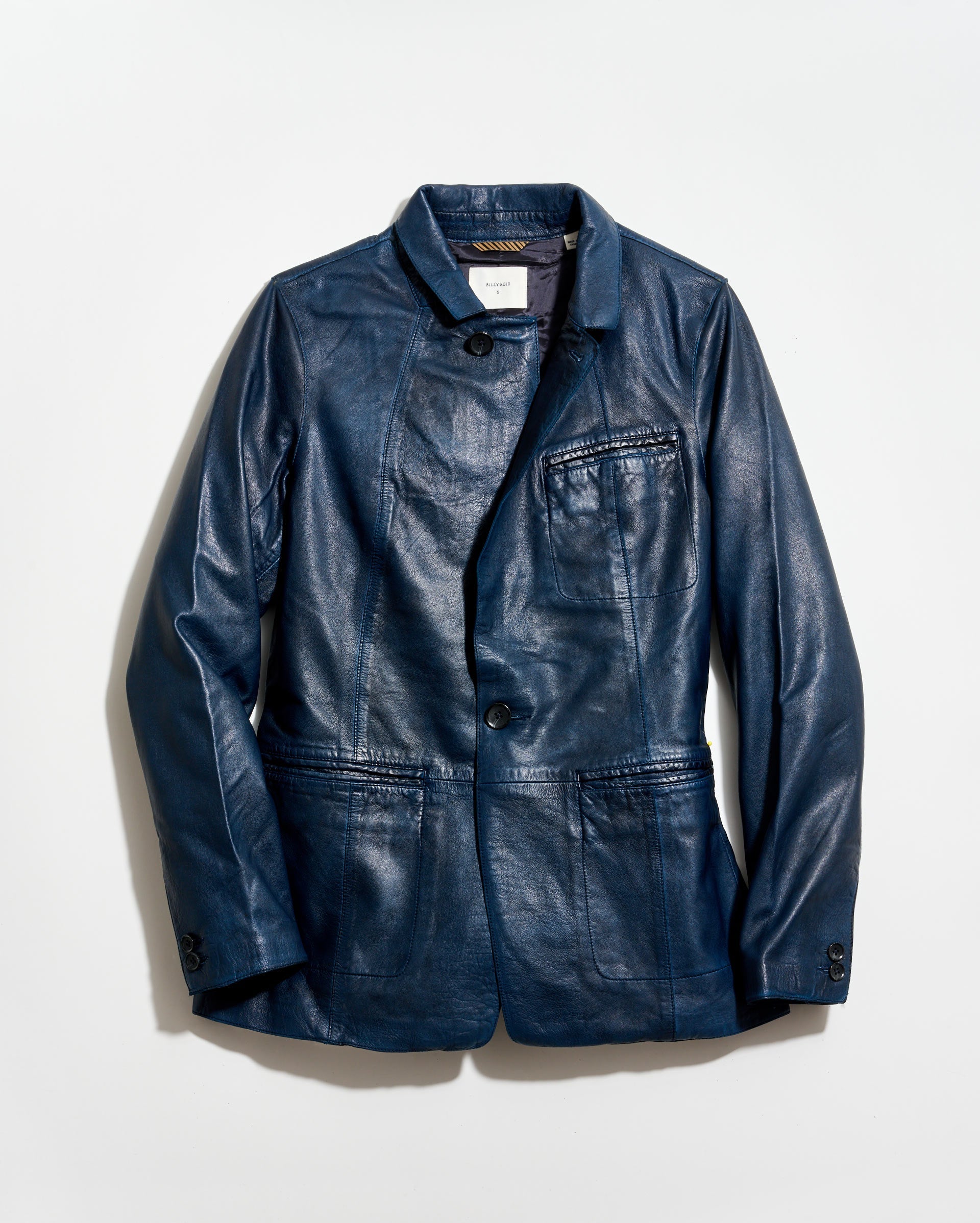 Washed Leather Blazer