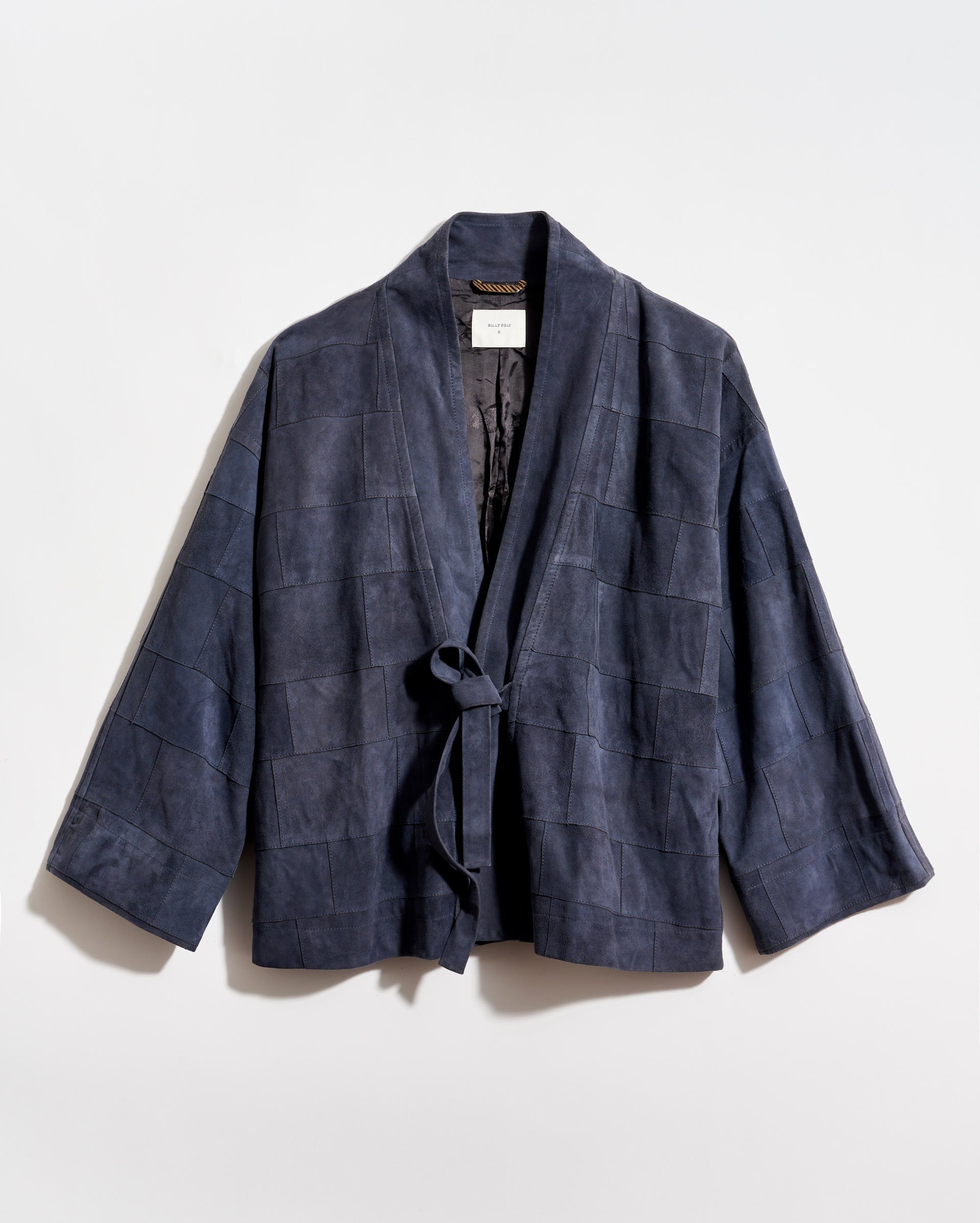 Patchwork Garment Dyed Suede Jacket