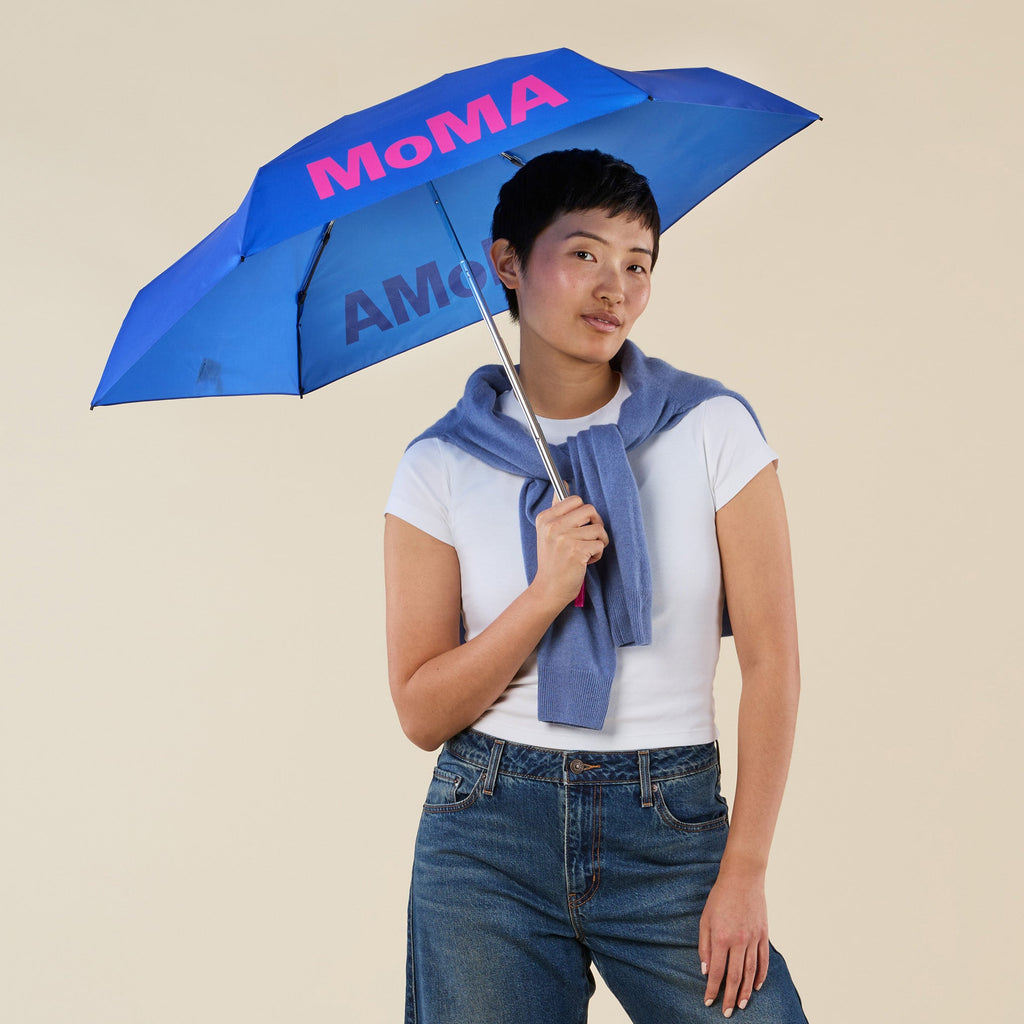 Colorful MoMA Umbrella - Green/ Navy