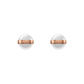 Aspiration Earrings Rose Gold Satin White
