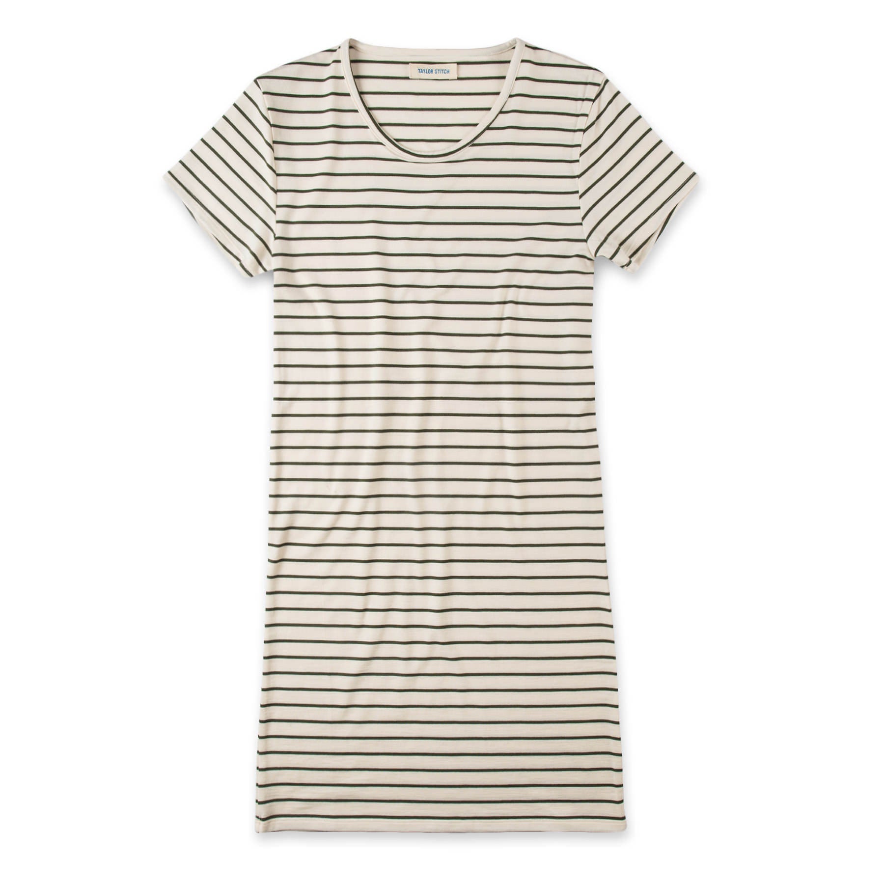 The Sausalito Dress in Forest Stripe Mercerized Merino