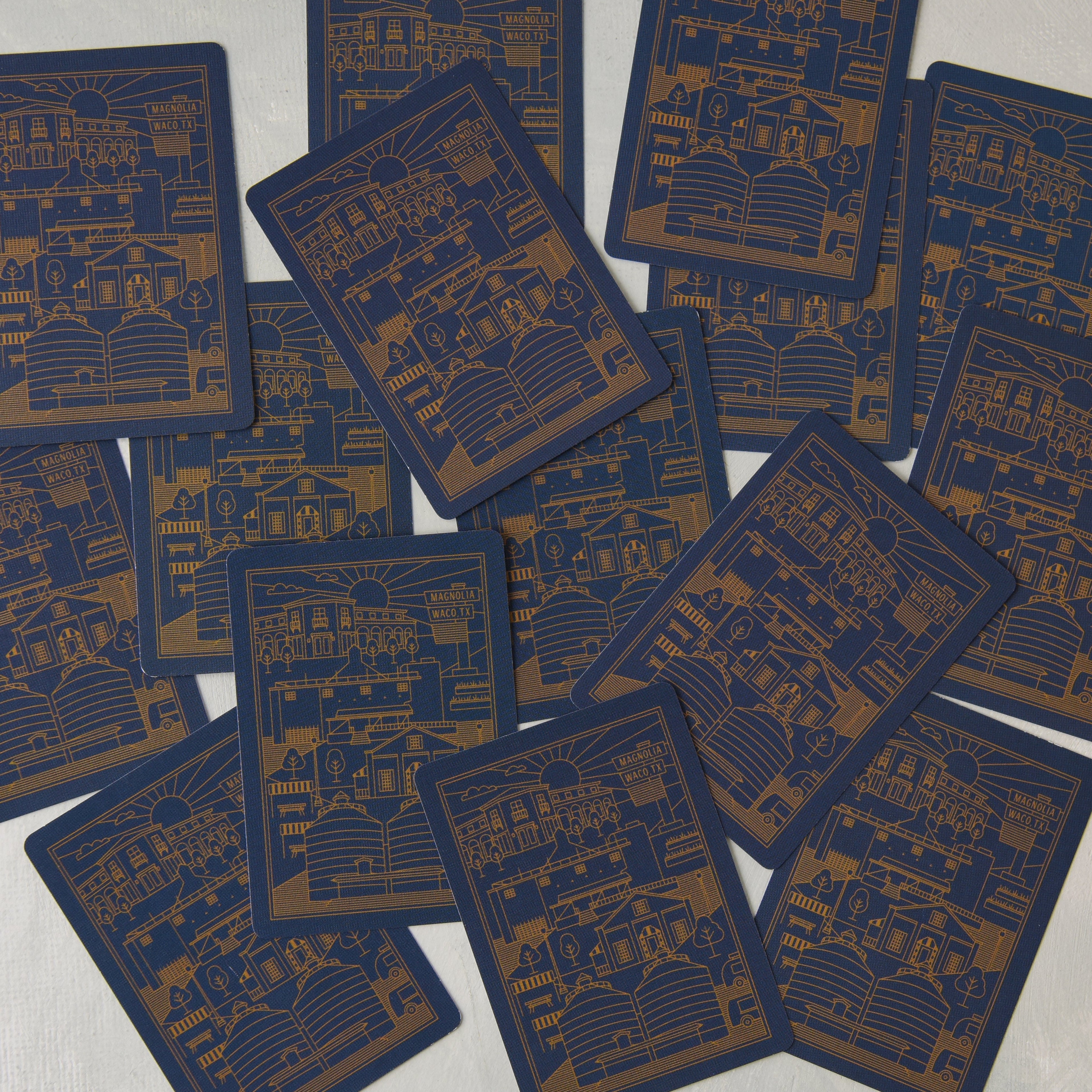 Magnolia Navy Playing Cards