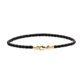Daniel  Braided Leather Bracelet Sheffield 2.8 Gold