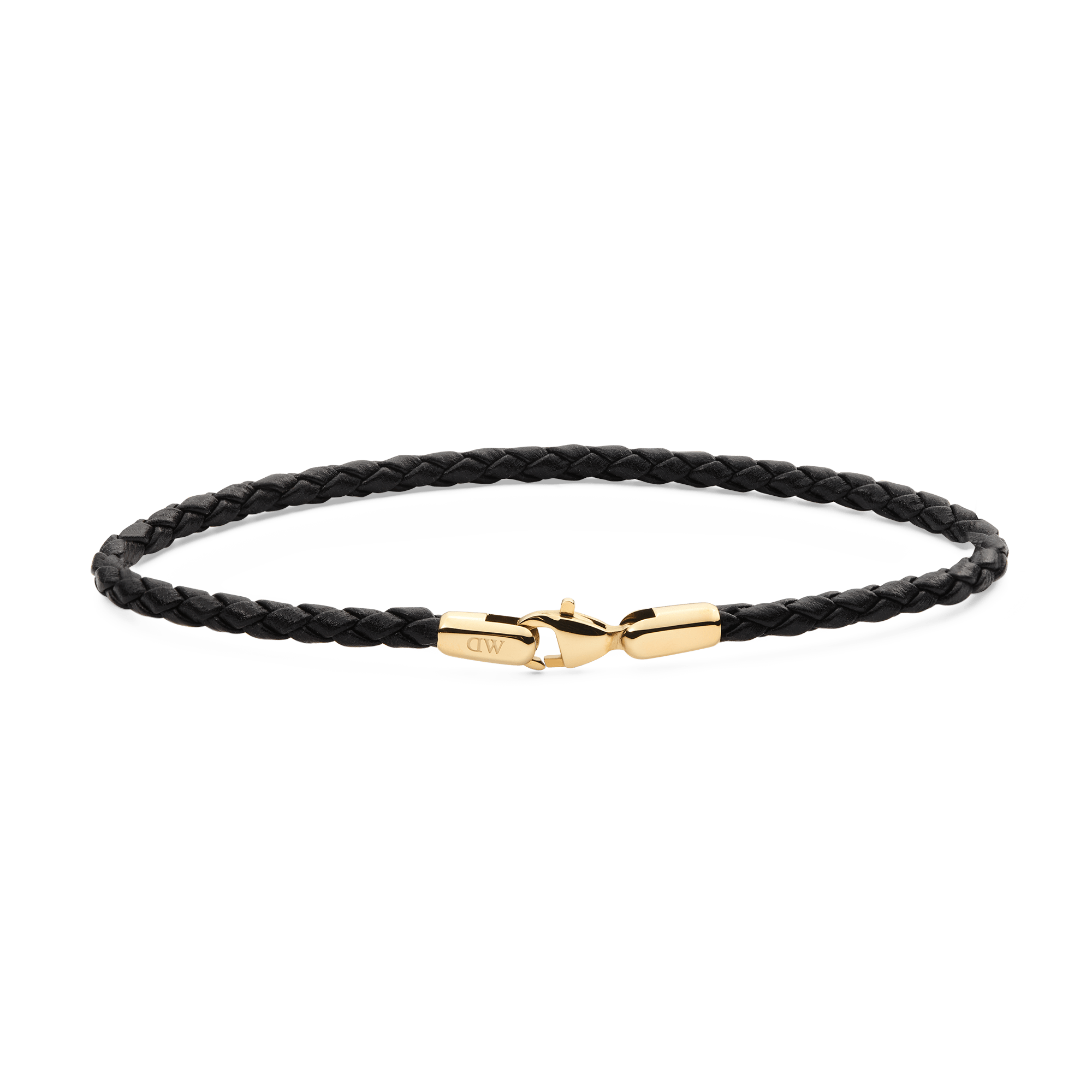 Daniel  Braided Leather Bracelet Sheffield 2.8 Gold