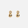 Solid Gold Diamond Dawn Ball Studs