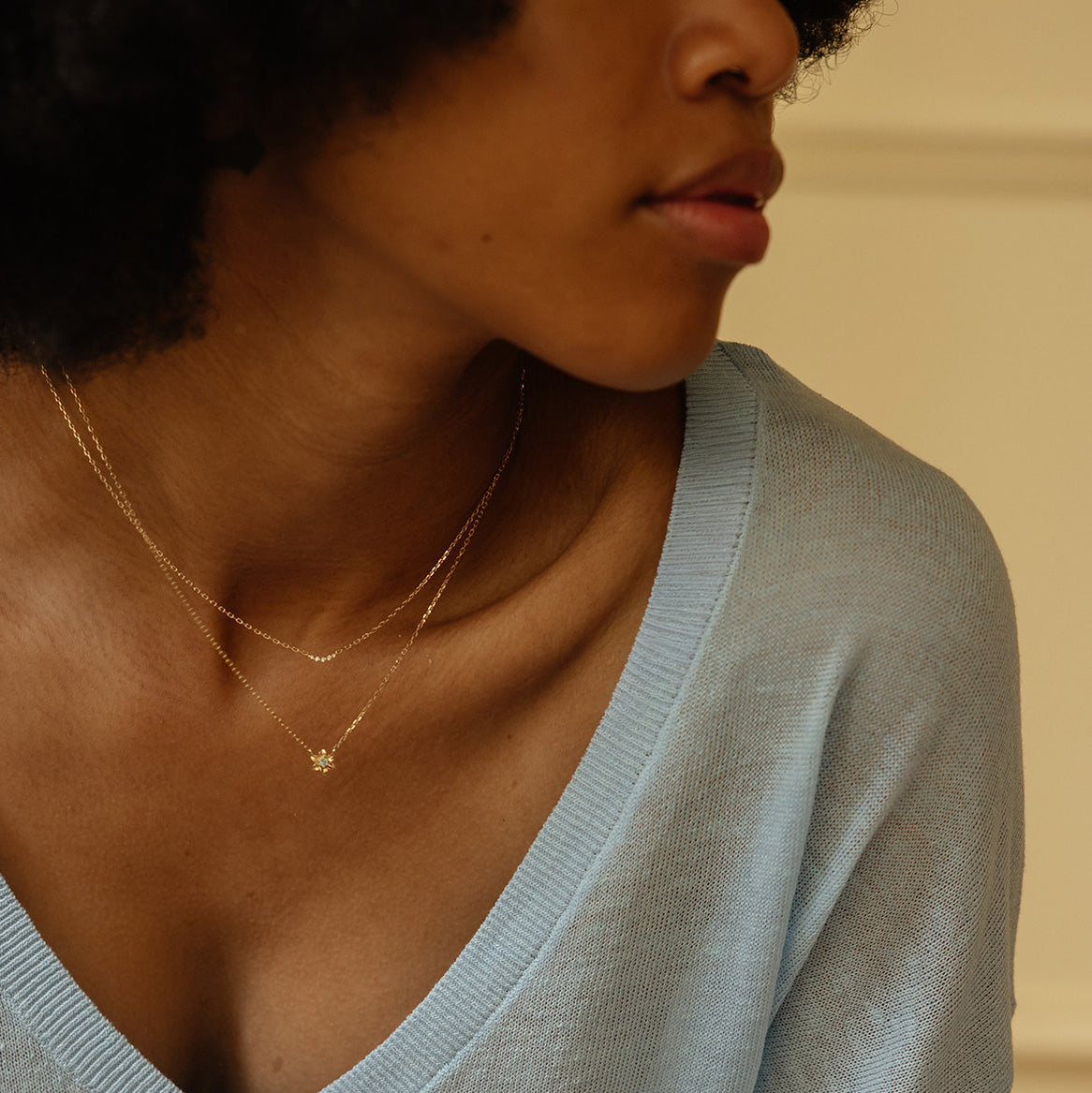 Solid Gold Birth Flower Bloom Necklace