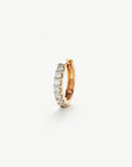 Solid Gold Classic Diamond Single Huggie | 14ct Solid Gold