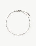Solid Gold Classic Paperclip Chain Bracelet | 14ct Solid White Gold