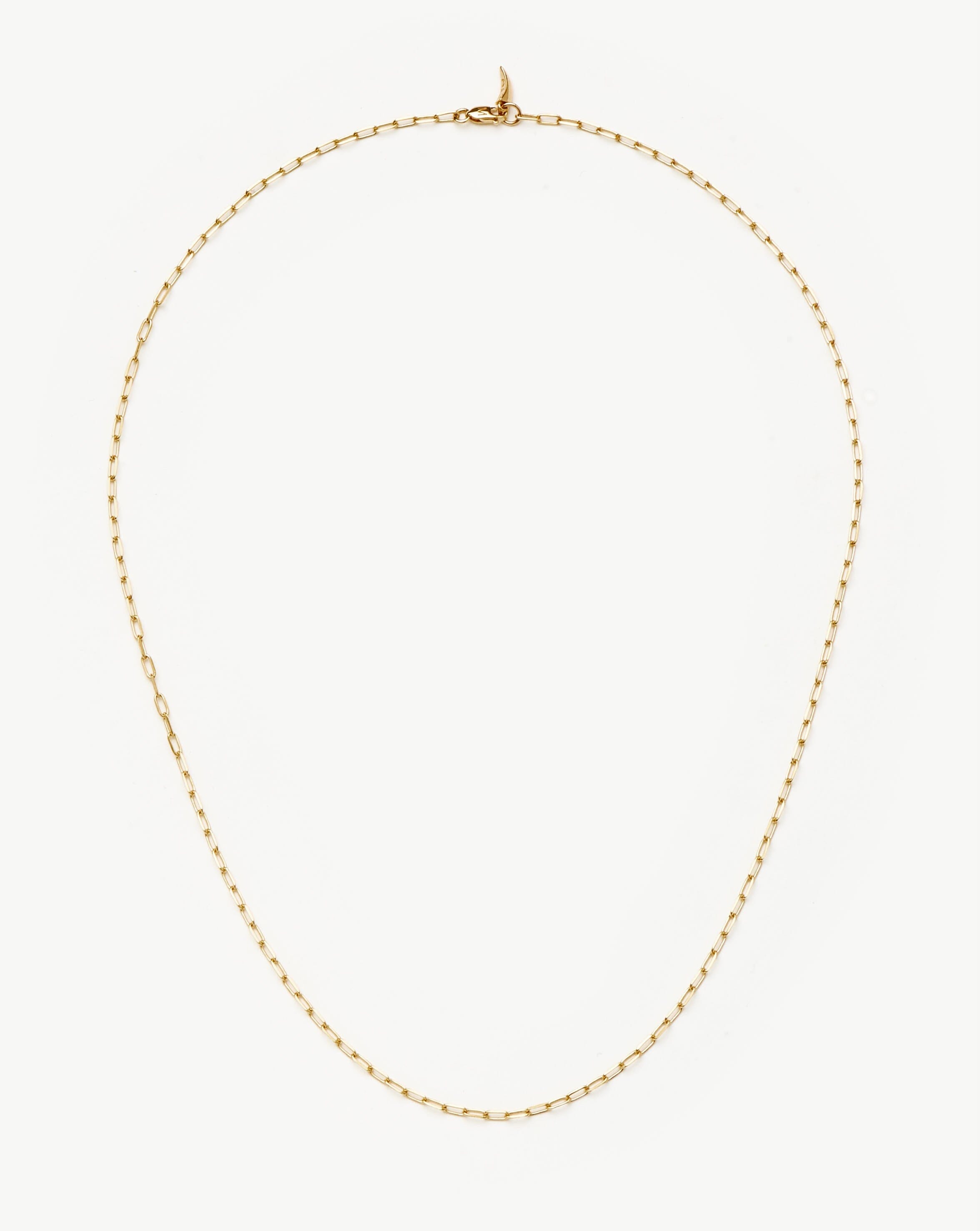 Solid Gold Classic Paperclip Chain Necklace | 14ct Solid Gold