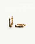 Solid Gold Claw Huggies | 14ct Solid Gold/Black Diamond