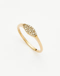 Solid Gold Diamond Signet Ring | 14ct Solid Gold/Diamond
