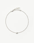 Solid Gold Diamond Solitaire Bracelet | 14ct Solid White Gold/Diamond