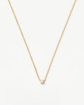 Solid Gold Diamond Solitaire Pendant Necklace | 14ct Solid Gold/Diamond