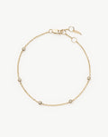 Solid Gold Floating Diamond Bracelet | 14ct Solid Gold