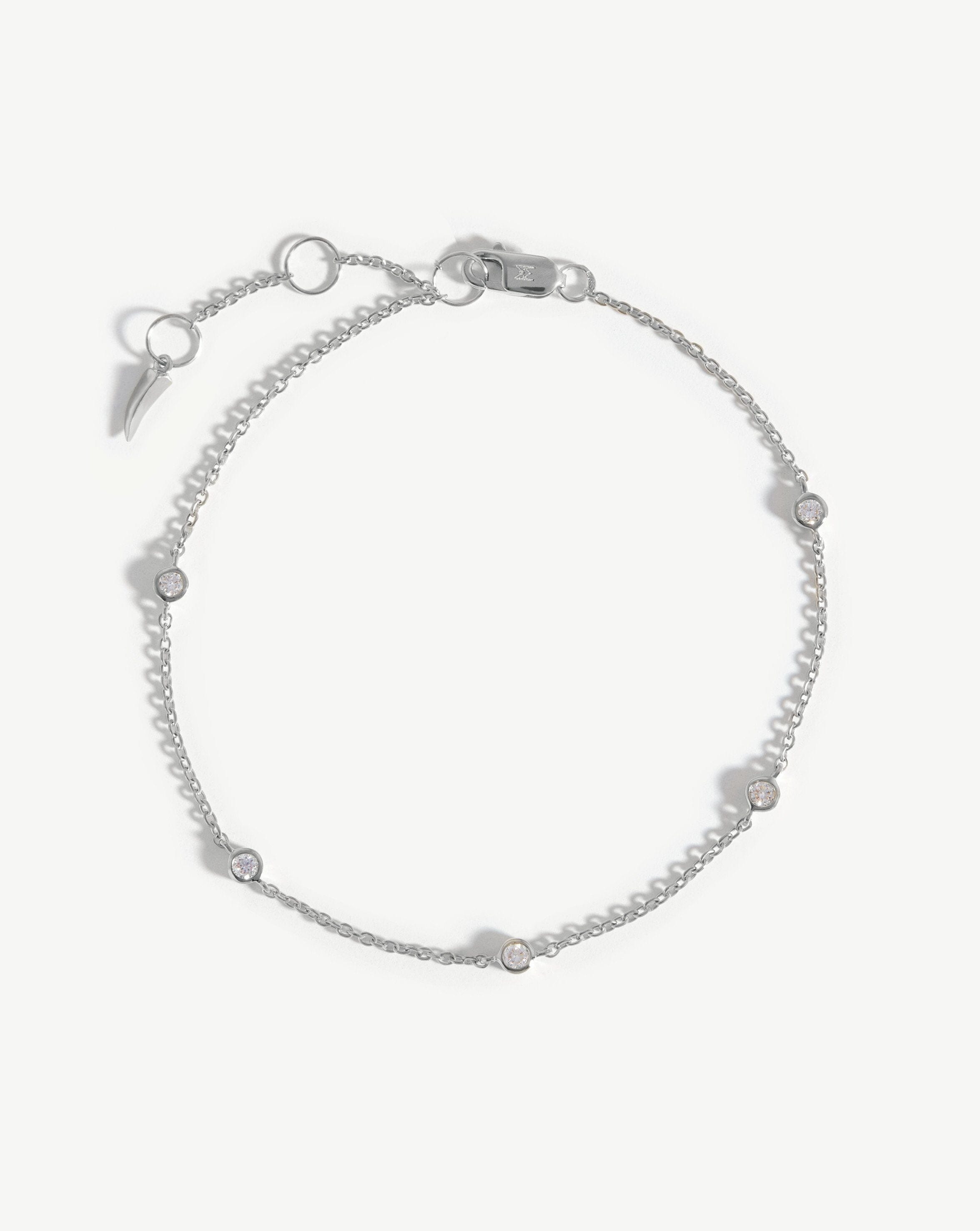 Solid Gold Floating Diamond Bracelet