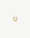 Solid Gold Horseshoe Single Stud Earring | 14ct Solid Gold/Diamond