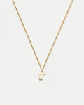Solid Gold Initial Mini Pendant Necklace - J | 14ct Solid Gold