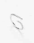 Solid Gold Open Claw Ring | 14ct White Gold/Diamond