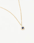 Solid Gold September Birthstone Pendant Necklace | 14ct Solid Gold/Blue Sapphire