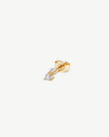 Solid Gold Solitaire Single Stud Earring