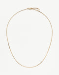 Solid Gold Square Snake Chain Necklace