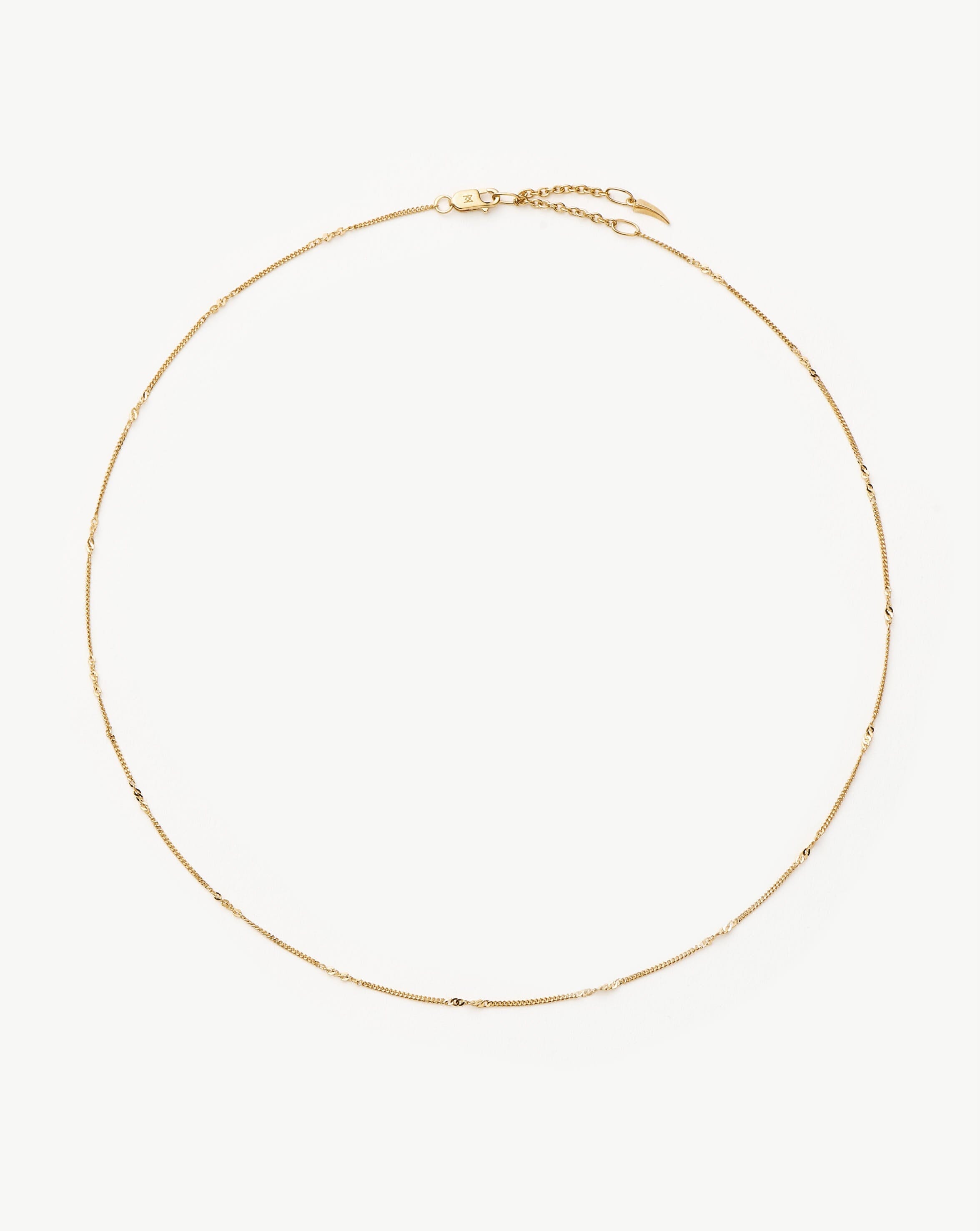 Solid Gold Twisted Curb Chain Choker