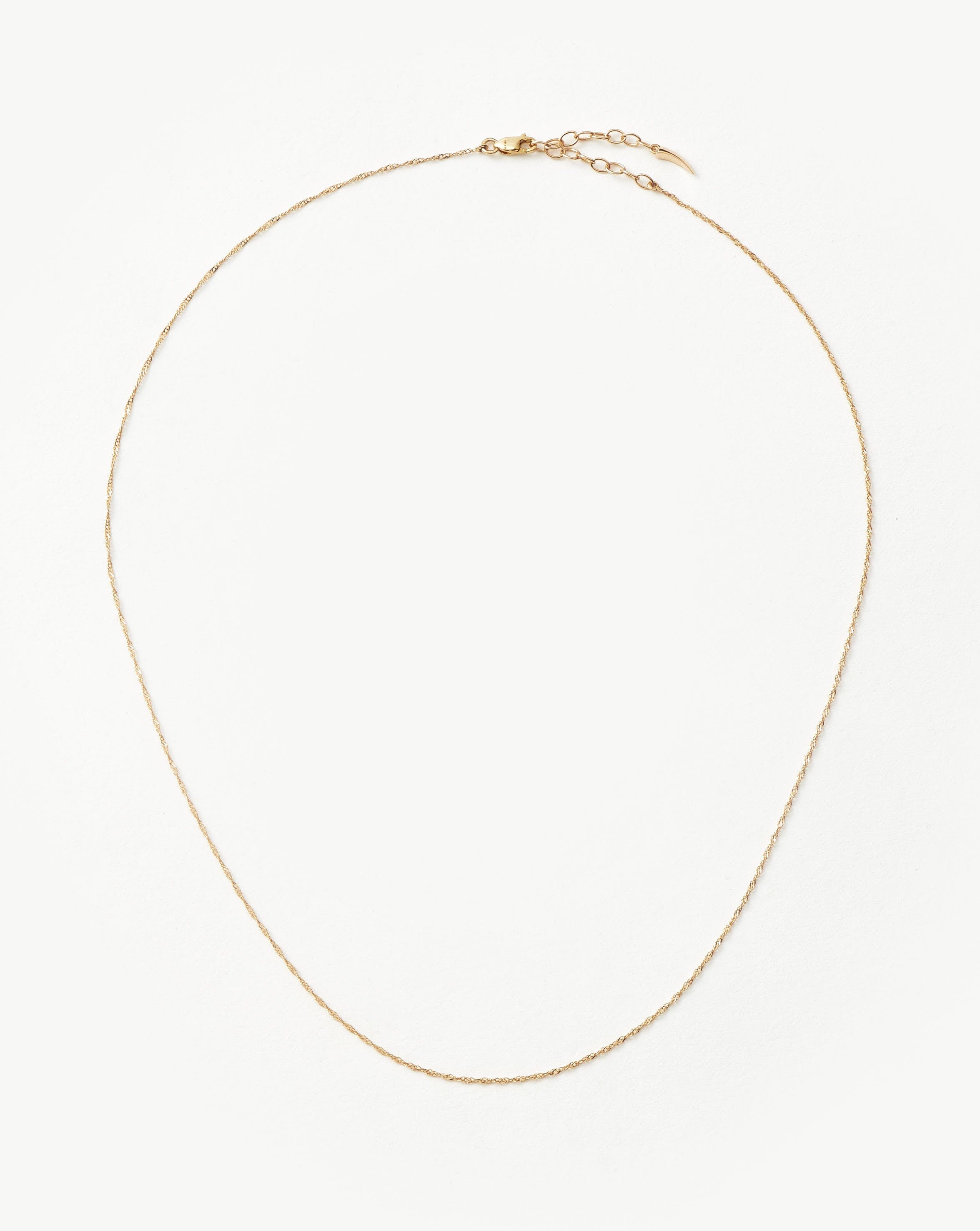 Solid Gold Twisted Short Chain Necklace