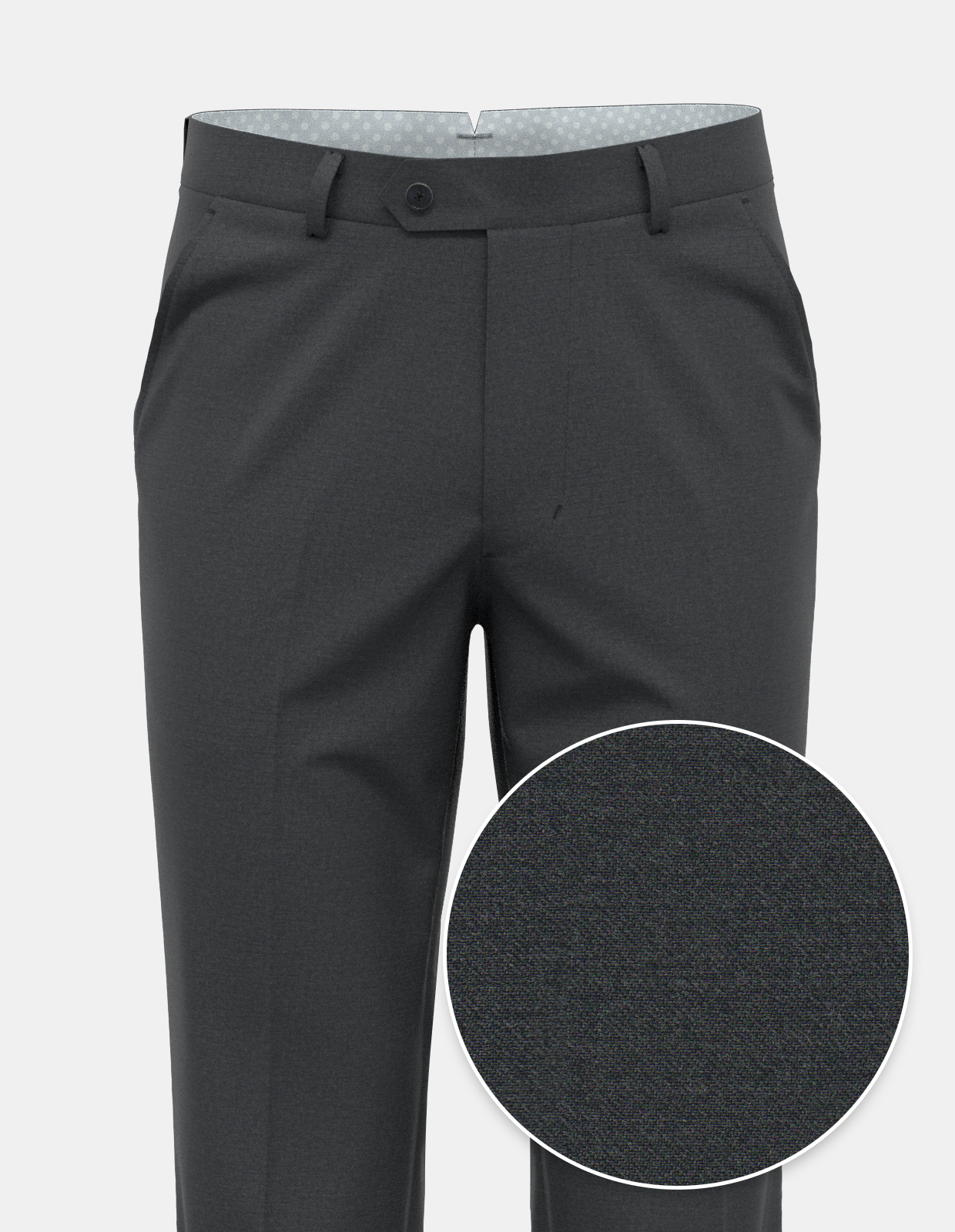 Finest Italian Wool Dress Pant - Charcoal