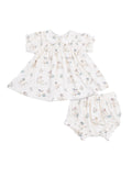 Smocked Dress Set, Flower Ducklings