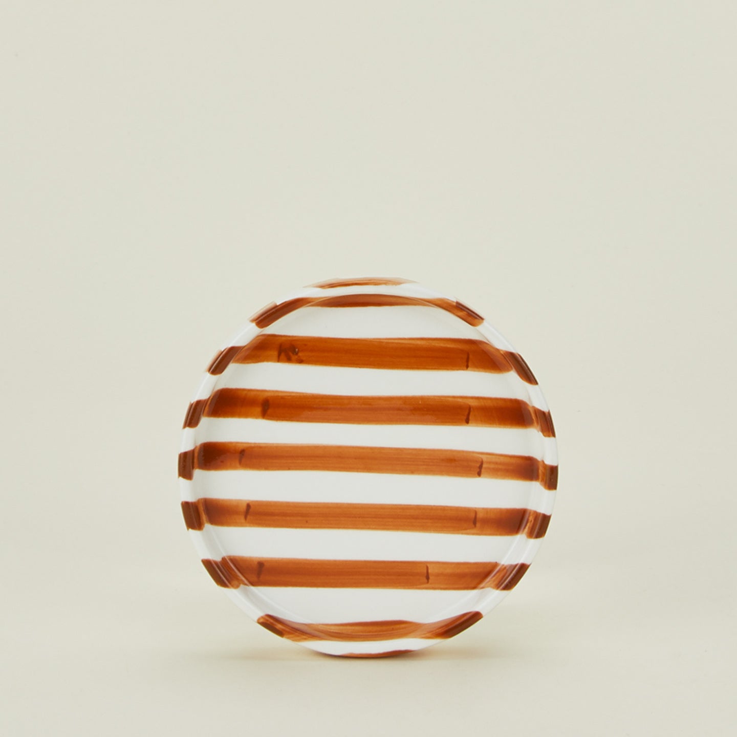 Striped Mini Plate - Brown