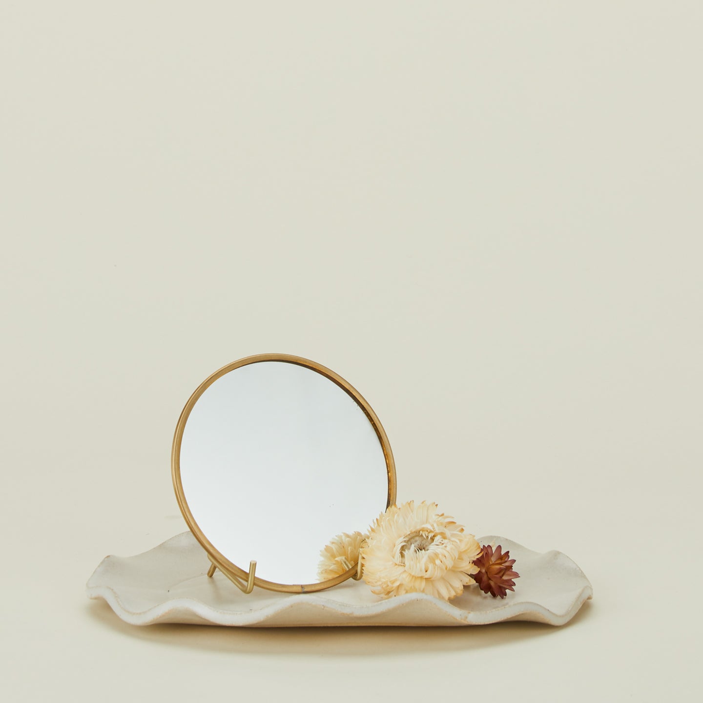 Round Brass Mirror
