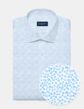 Aqua Blue Bubble Print