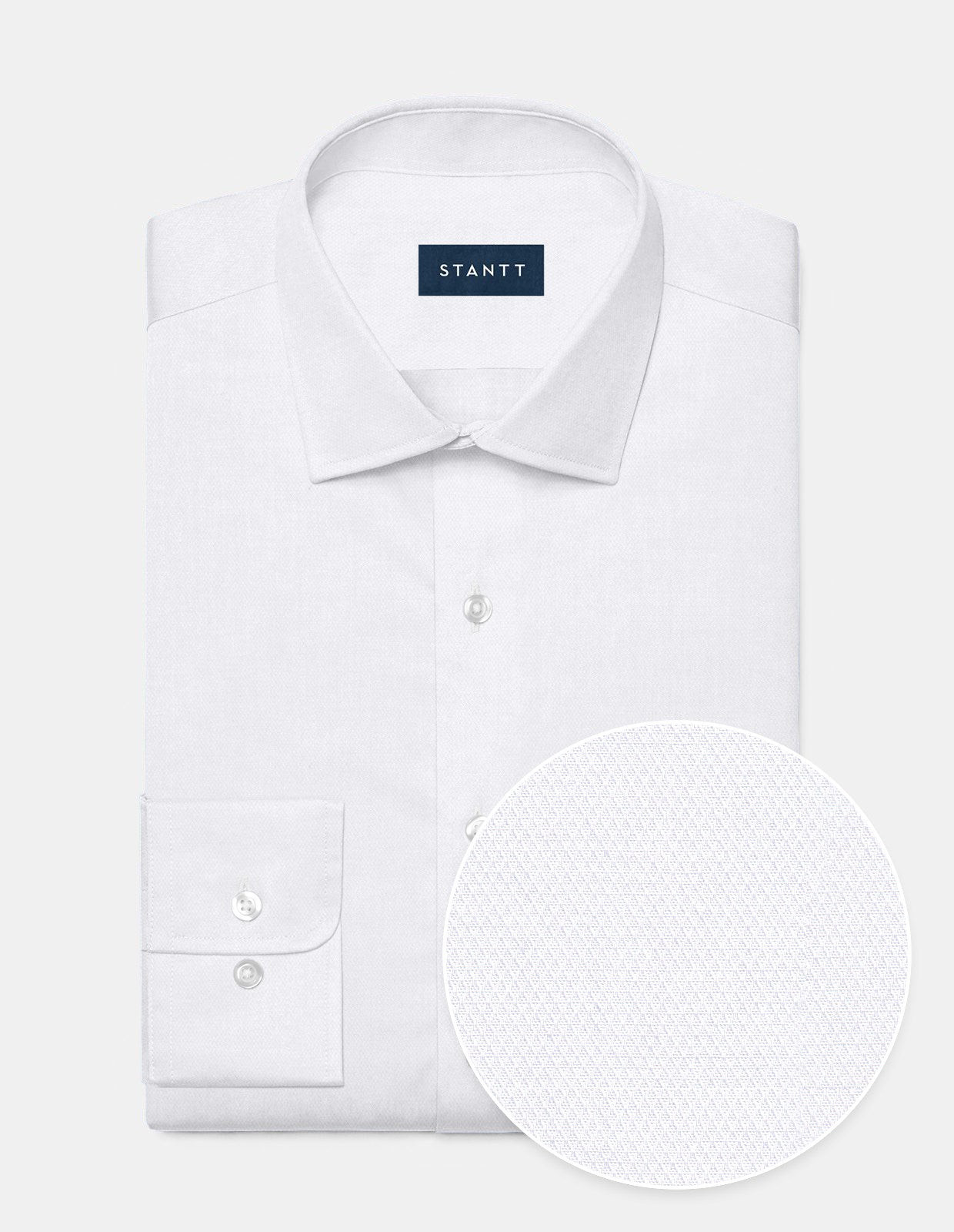 Wrinkle-Resistant Dobby - Optic White