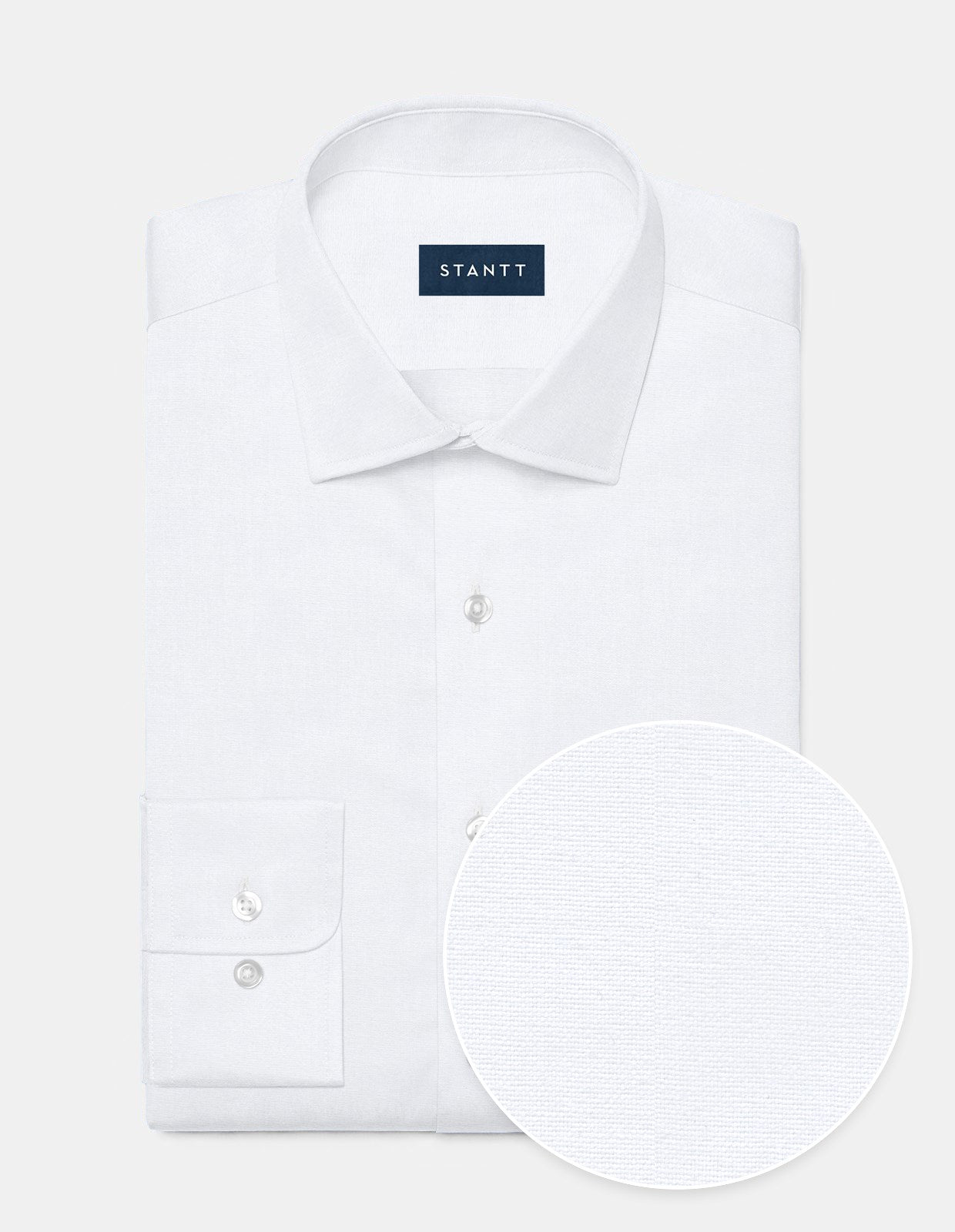 Wrinkle-Resistant Pinpoint Oxford - White