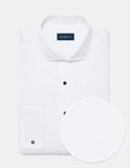 Fine Twill Tuxedo Shirt - White