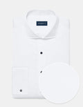 Wrinkle-Resistant Twill Tuxedo Shirt - White