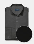 Stretch Tuxedo Shirt - Black