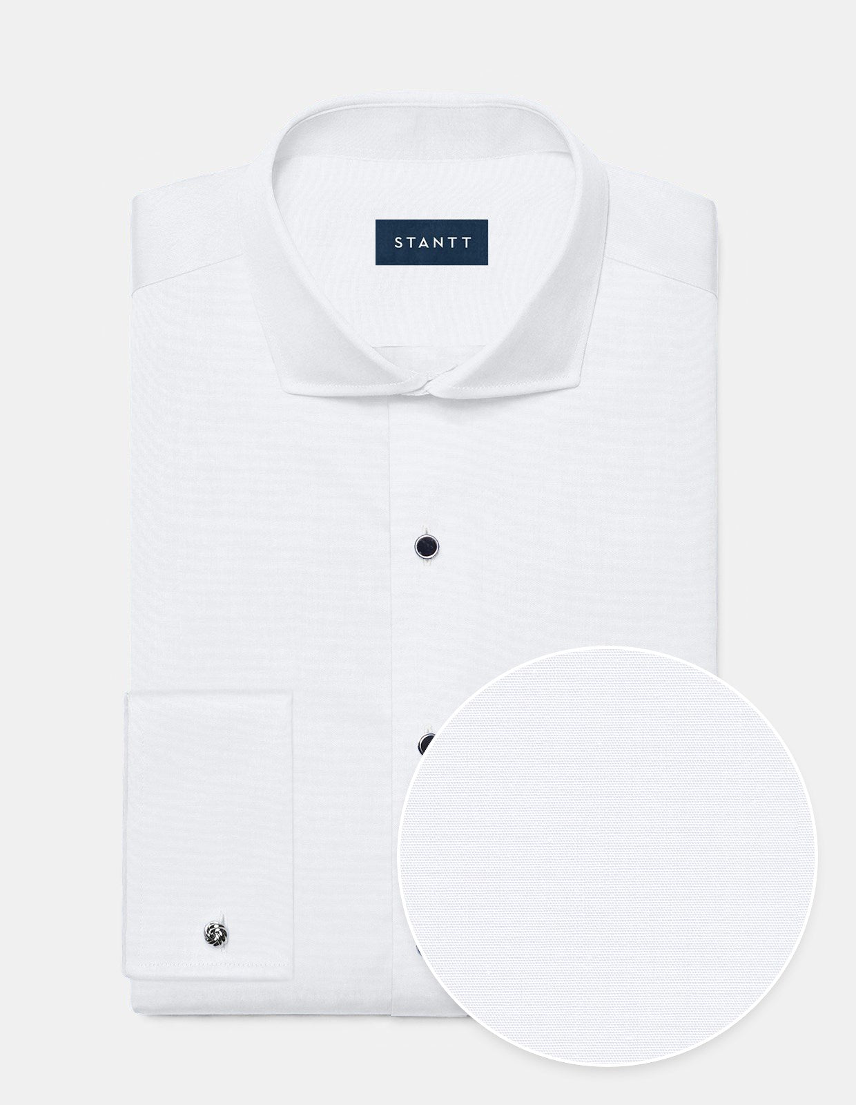 Poplin Tuxedo Shirt - White