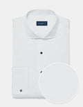 Wrinkle-Resistant Dobby Tuxedo Shirt - White Heart Dobby
