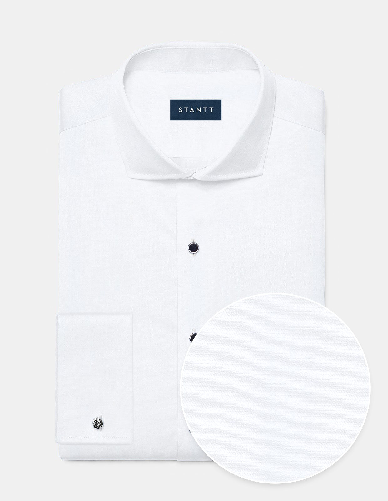 Twill Tuxedo Shirt - White